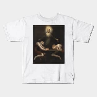 Christ Disappearing at Emmaus by Henry Fuseli Kids T-Shirt